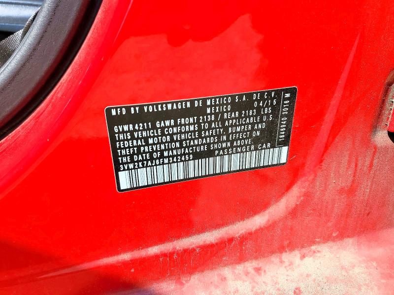 Aukcja sprzedaży 2015 Volkswagen Jetta, vin: 3VW2K7AJ6FM342459, numer aukcji: 53567316