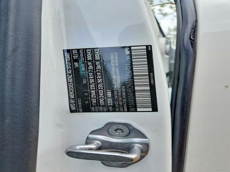 52452766 :رقم المزاد ، W1N4M4HB2MW104701 vin ، 2021 Mercedes-benz Glb مزاد بيع