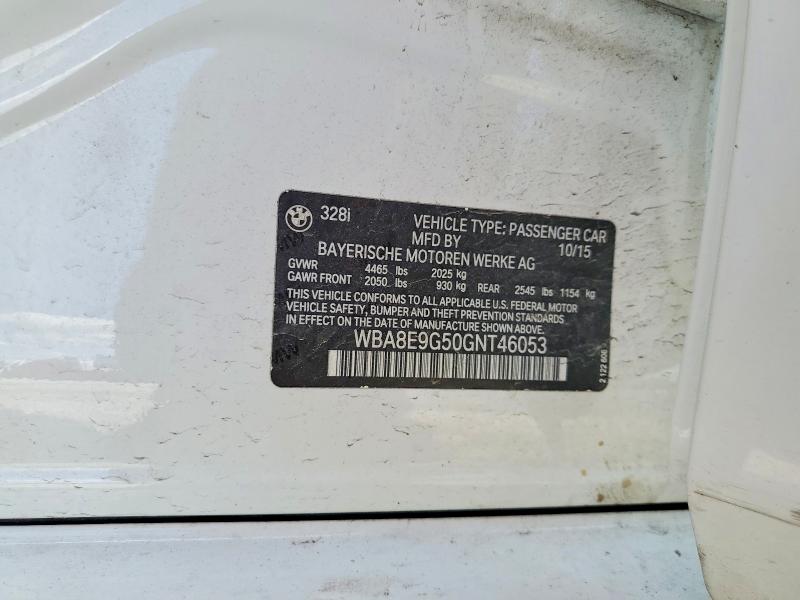 54082556 :رقم المزاد ، WBA8E9G50GNT46053 vin ، 2016 Bmw 328 مزاد بيع