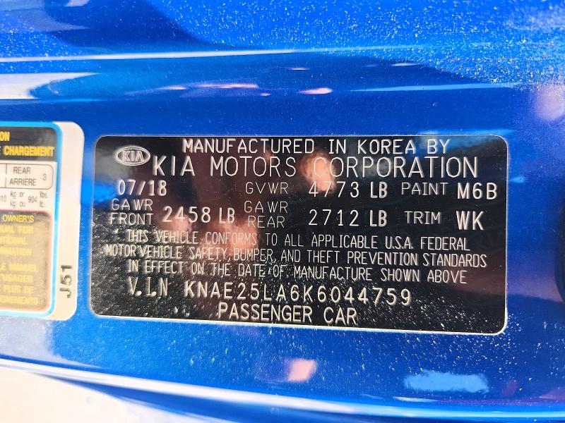 53623686 :رقم المزاد ، KNAE25LA6K6044759 vin ، 2019 Kia Stinger مزاد بيع