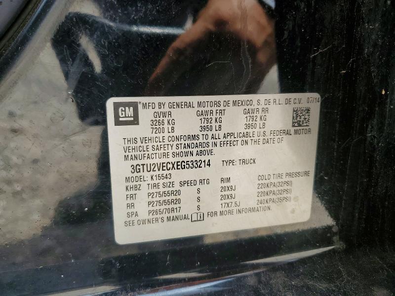 Продажа на аукционе авто 2014 Gmc Sierra, vin: 3GTU2VECXEG533214, номер лота: 51786696