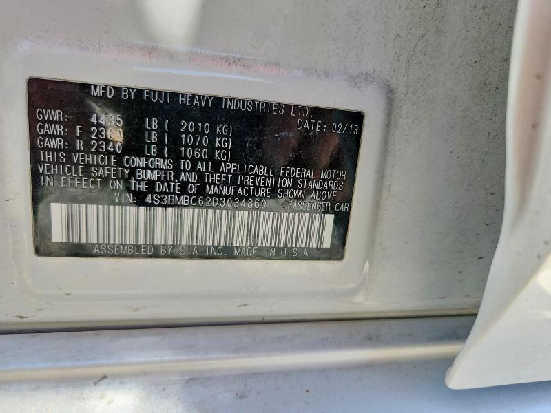 Продаж на аукціоні авто 2013 Subaru Legacy, vin: 4S3BMBC62D3034860, номер лоту: 54831986