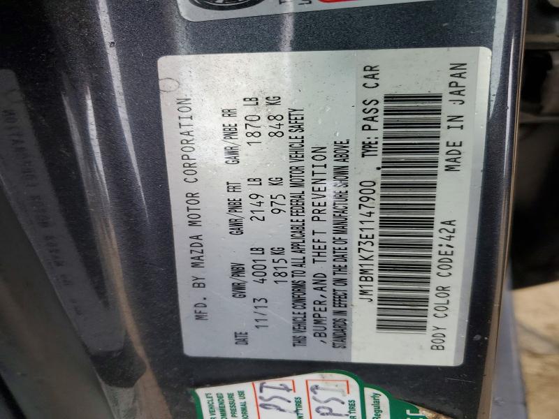 Aukcja sprzedaży 2014 Mazda 3, vin: JM1BM1K73E1147900, numer aukcji: 52991016