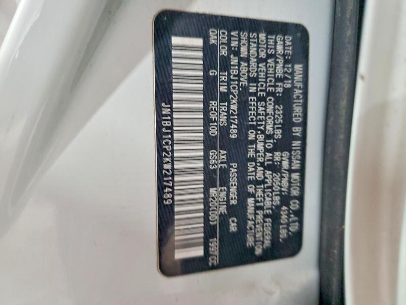 Aukcja sprzedaży 2019 Nissan Rogue Sport, vin: JN1BJ1CP2KW217489, numer aukcji: 55026366