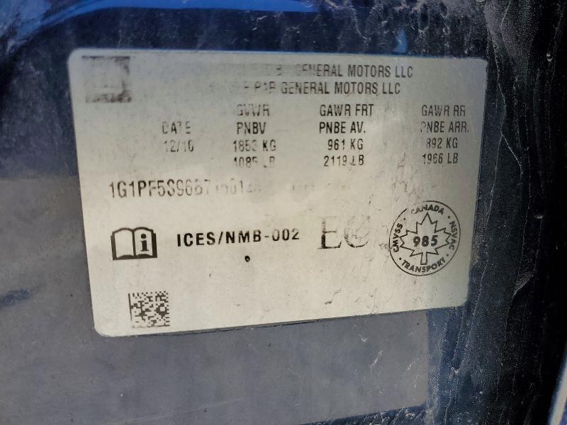 54818006 :رقم المزاد ، 1G1PF5S96B7150123 vin ، 2011 Chevrolet Cruze مزاد بيع
