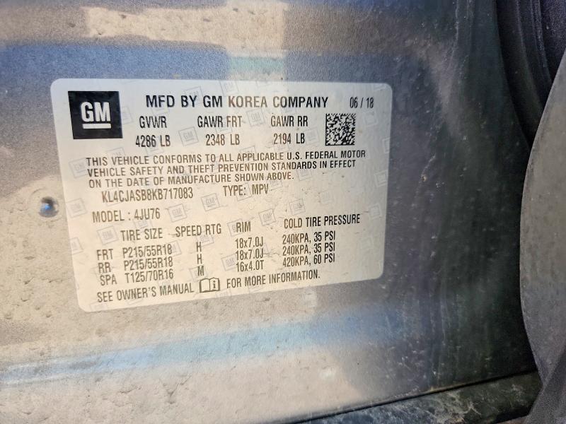 Aukcja sprzedaży 2019 Buick Encore, vin: KL4CJASB8KB717083, numer aukcji: 54417196