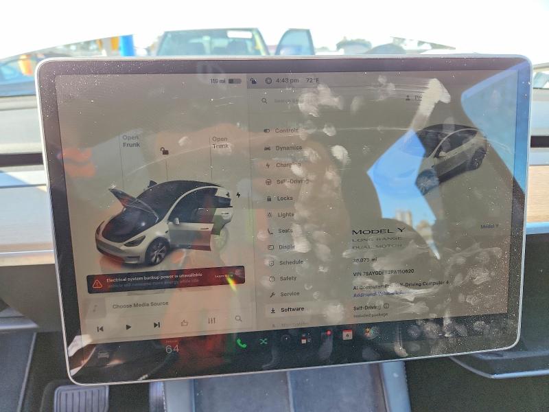 Продажа на аукционе авто 2023 Tesla Model Y, vin: 7SAYGDEE2PA150620, номер лота: 52270096