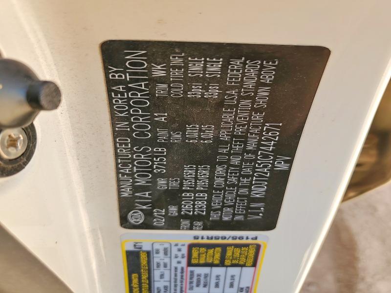 Aukcja sprzedaży 2012 Kia Soul, vin: KNDJT2A51C7442671, numer aukcji: 53430316
