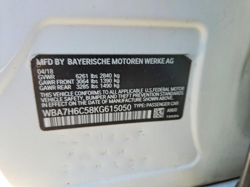 Продаж на аукціоні авто 2019 Bmw M760, vin: WBA7H6C58KG615050, номер лоту: 55008786