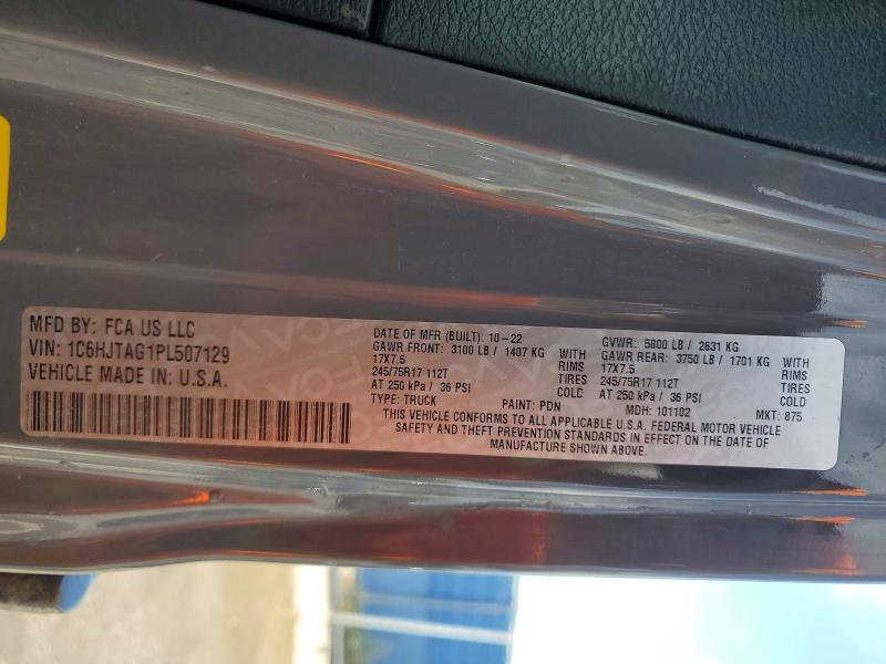 Продаж на аукціоні авто 2023 Jeep Gladiator, vin: 1C6HJTAG1PL507129, номер лоту: 54470226