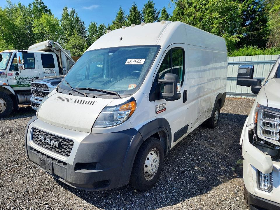 53274566 :رقم المزاد ، 3C6TRVBG7LE122903 vin ، 2020 Ram Promaster 1500 مزاد بيع