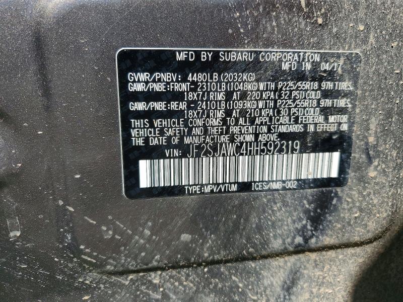 Продажа на аукционе авто 2017 Subaru Forester, vin: JF2SJAWC4HH592319, номер лота: 52896026