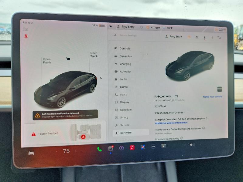 54232026 :رقم المزاد ، 5YJ3E1EA4MF046038 vin ، 2021 Tesla Model 3 مزاد بيع