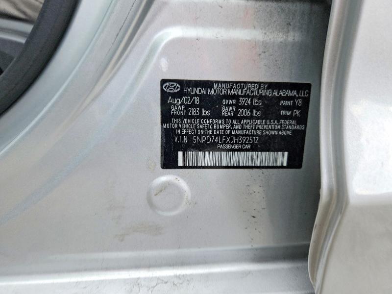 Продажа на аукционе авто 2018 Hyundai Elantra, vin: 5NPD74LFXJH392512, номер лота: 55334386