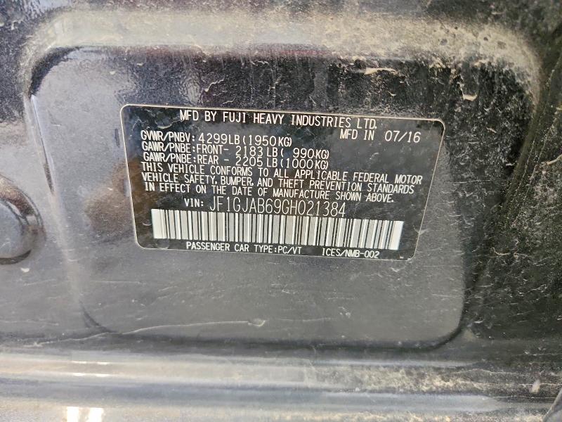 Продаж на аукціоні авто 2016 Subaru Impreza, vin: JF1GJAB69GH021384, номер лоту: 52130626