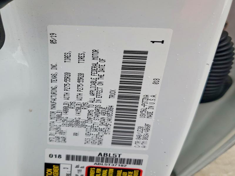 Aukcja sprzedaży 2019 Toyota Tundra, vin: 5TFAY5F14KX853084, numer aukcji: 54914546