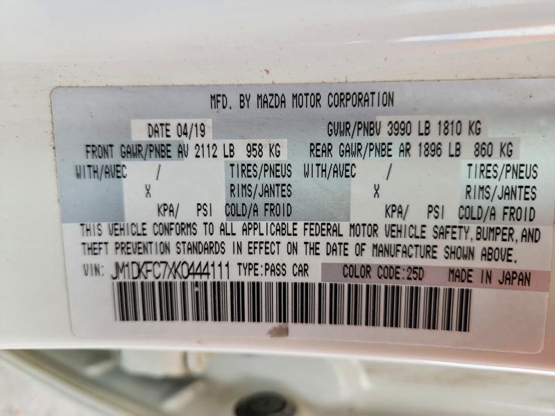 Aukcja sprzedaży 2019 Mazda Cx-3, vin: JM1DKFC7XK0444111, numer aukcji: 53958276
