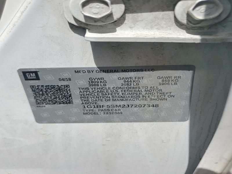 Продаж на аукціоні авто 2018 Chevrolet Cruze, vin: 1G1BF5SM2J7207348, номер лоту: 53626456