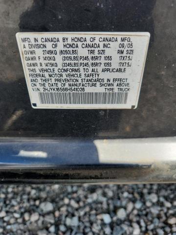 Продажа на аукционе авто 2006 Honda Ridgeline, vin: 2HJYK16566H541026, номер лота: 54604426