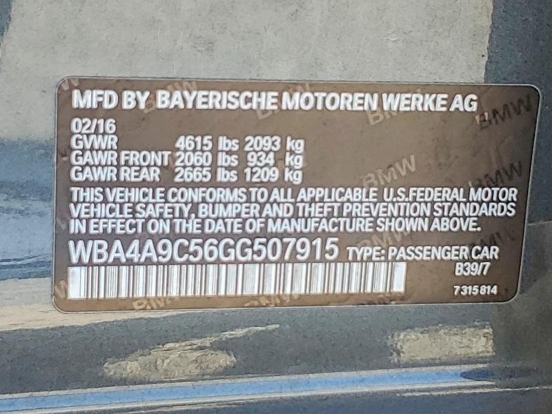 Продаж на аукціоні авто 2016 Bmw 428, vin: WBA4A9C56GG507915, номер лоту: 54458176