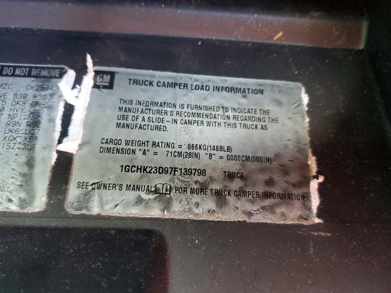 2007 Chevrolet Silverado მანქანა იყიდება აუქციონზე, vin: 1GCHK23D97F139798, აუქციონის ნომერი: 52926956
