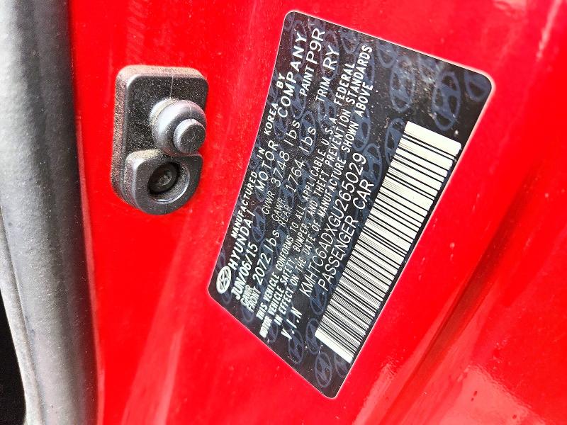 2016 Hyundai Veloster მანქანა იყიდება აუქციონზე, vin: KMHTC6ADXGU265029, აუქციონის ნომერი: 54260736