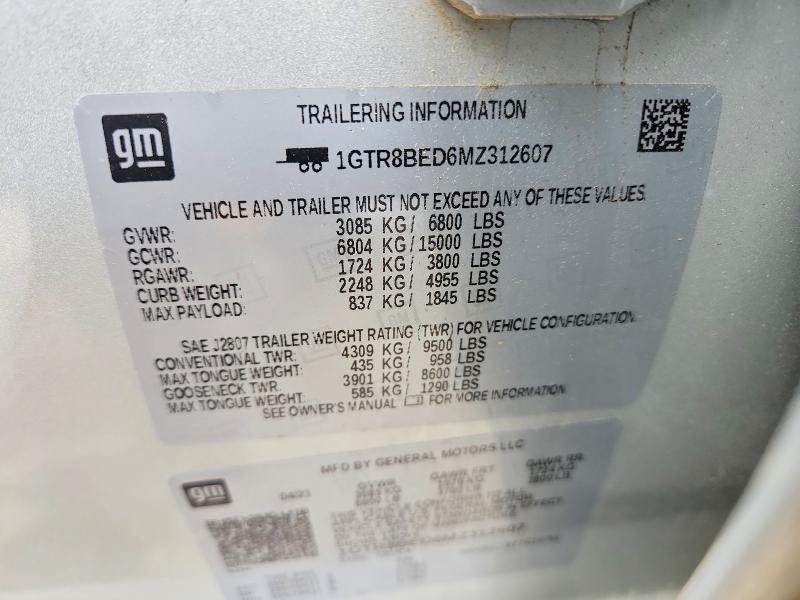 Продажа на аукционе авто 2021 Gmc Sierra, vin: 1GTR8BED6MZ312607, номер лота: 53893706