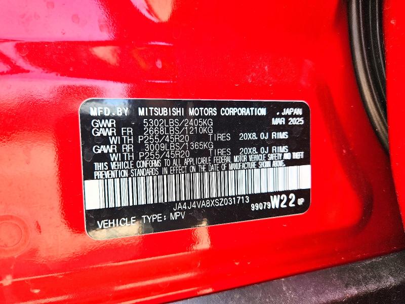 2025 Mitsubishi Outlander მანქანა იყიდება აუქციონზე, vin: JA4J4VA8XSZ031713, აუქციონის ნომერი: 54764416