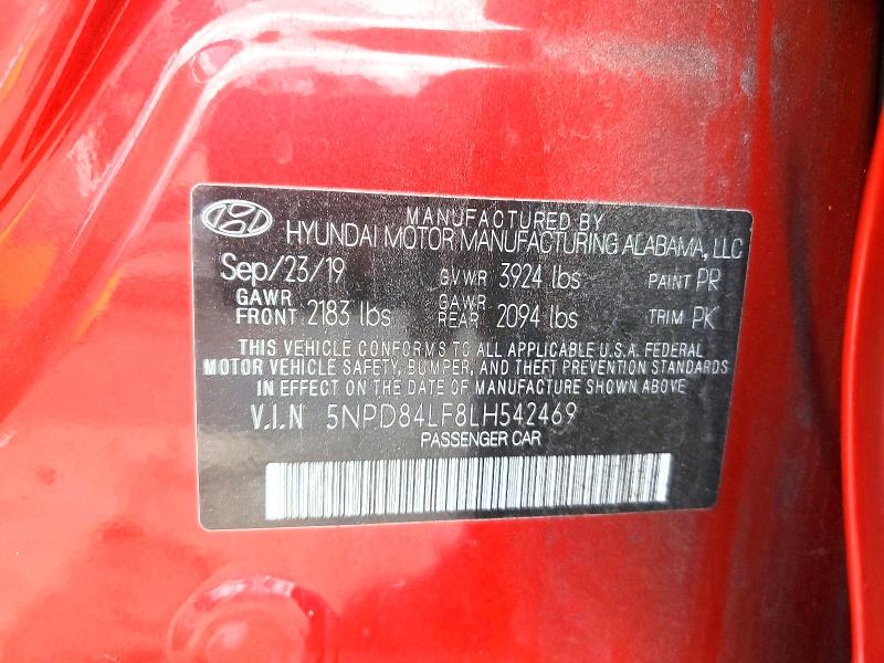 Продажа на аукционе авто 2020 Hyundai Elantra, vin: 5NPD84LF8LH542469, номер лота: 52626626