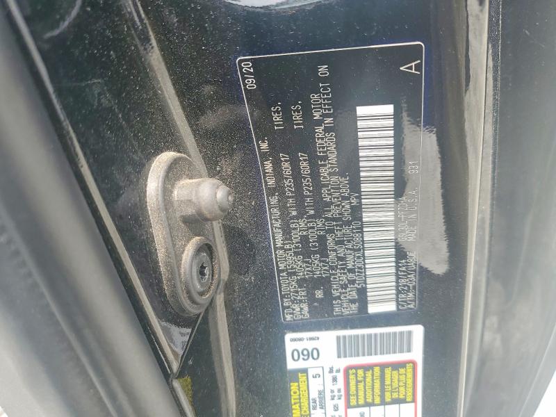 Aukcja sprzedaży 2020 Toyota Sienna, vin: 5TDZZ3DCXLS088110, numer aukcji: 52869526