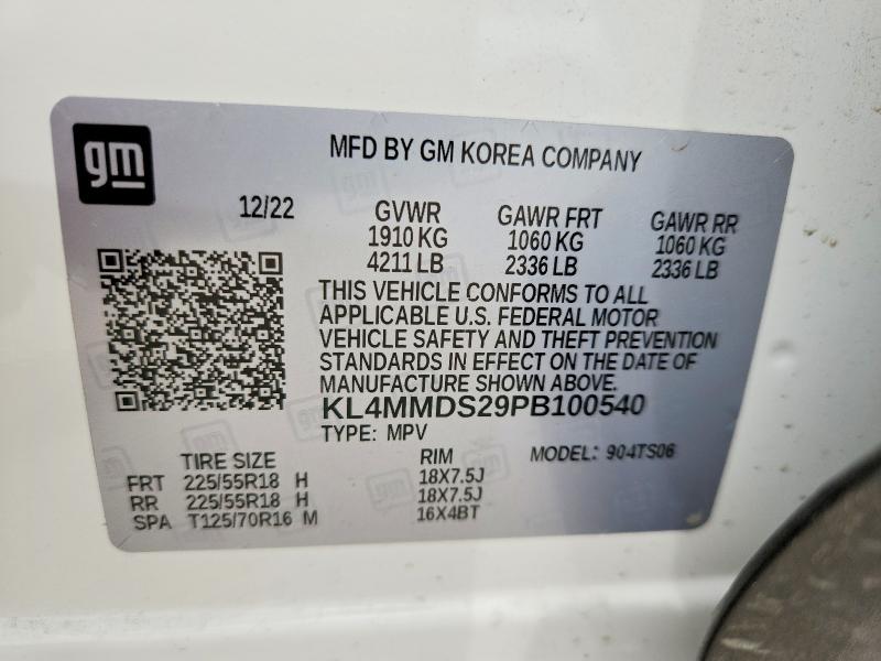2023 Buick Encore Gx მანქანა იყიდება აუქციონზე, vin: KL4MMDS29PB100540, აუქციონის ნომერი: 52880926