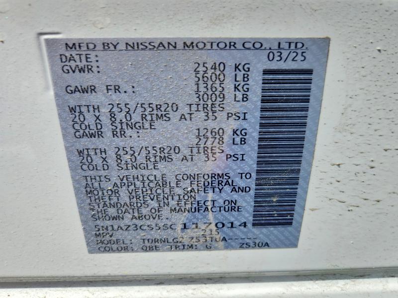 Продажа на аукционе авто 2025 Nissan Murano, vin: 5N1AZ3CS5SC117014, номер лота: 53640846