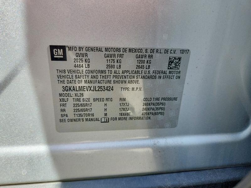 Aukcja sprzedaży 2018 Gmc Terrain, vin: 3GKALMEVXJL253424, numer aukcji: 55051646