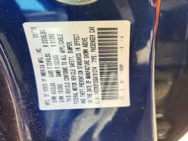 2016 Honda Accord მანქანა იყიდება აუქციონზე, vin: 1HGCR2F35GA191274, აუქციონის ნომერი: 55517276