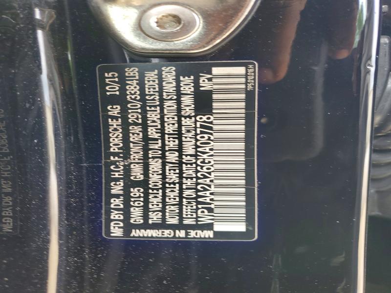 Aukcja sprzedaży 2016 Porsche Cayenne, vin: WP1AA2A26GKA09778, numer aukcji: 52612896