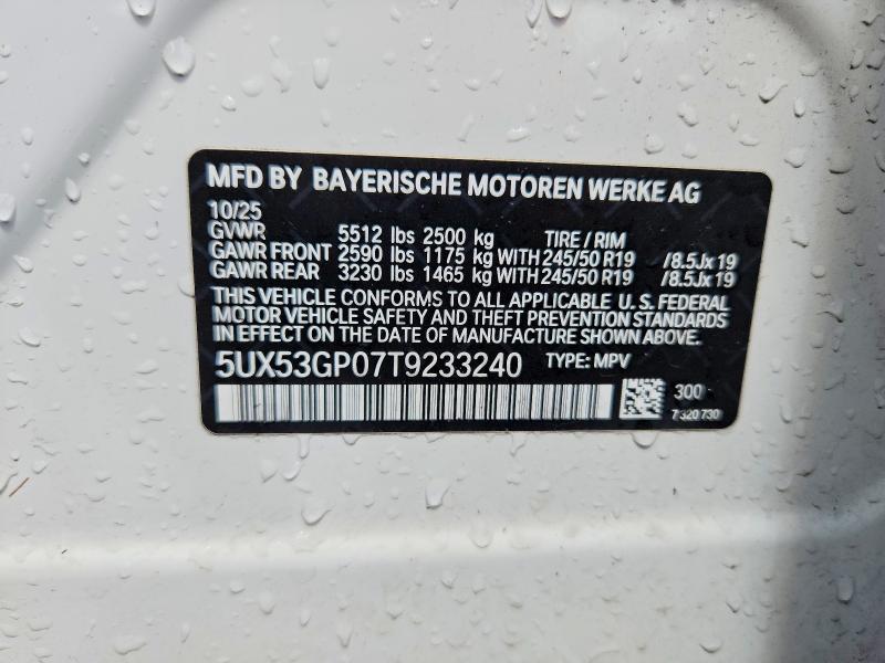Продажа на аукционе авто 2026 Bmw X3, vin: 5UX53GP07T9233240, номер лота: 54646146