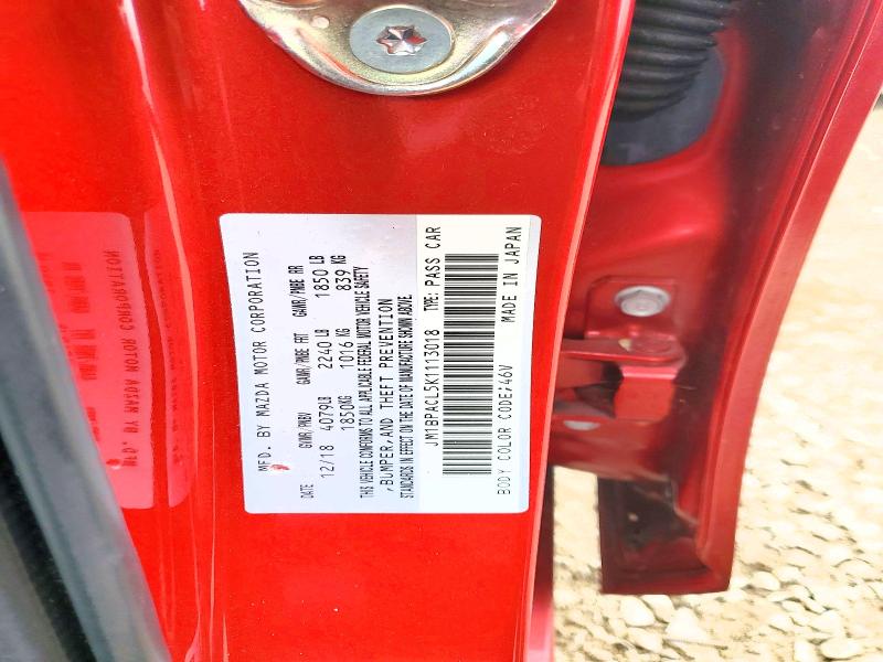 Продаж на аукціоні авто 2019 Mazda 3, vin: JM1BPACL5K1113018, номер лоту: 52339546