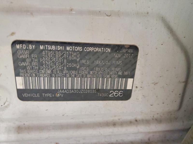 Aukcja sprzedaży 2018 Mitsubishi Outlander, vin: JA4AD3A30JZ028035, numer aukcji: 53439536