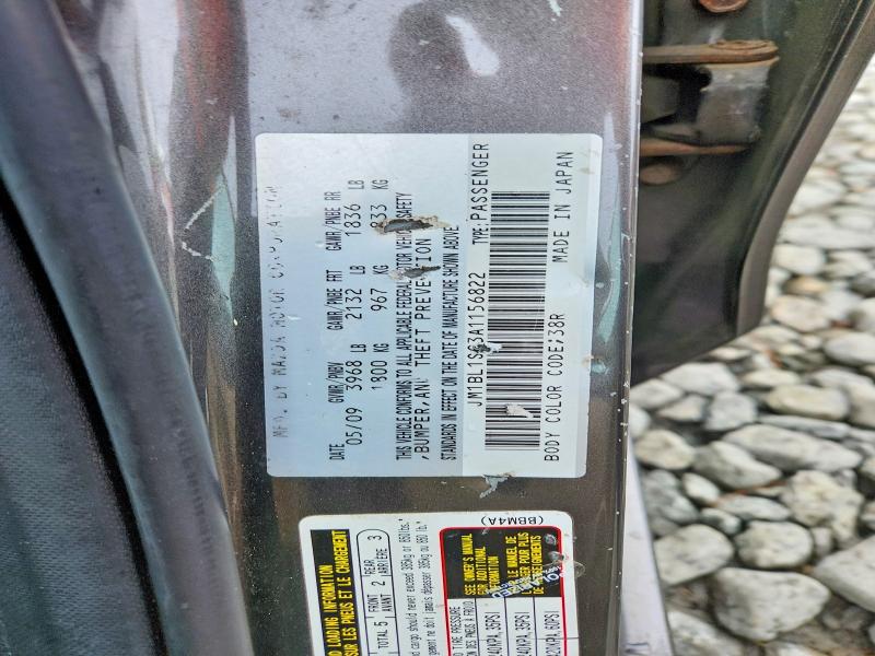53619616 :رقم المزاد ، JM1BL1SG3A1156822 vin ، 2010 Mazda 3 مزاد بيع