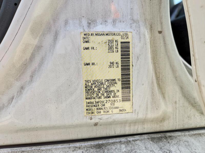 52095056 :رقم المزاد ، 1N4AL3AP2EC270853 vin ، 2014 Nissan Altima مزاد بيع