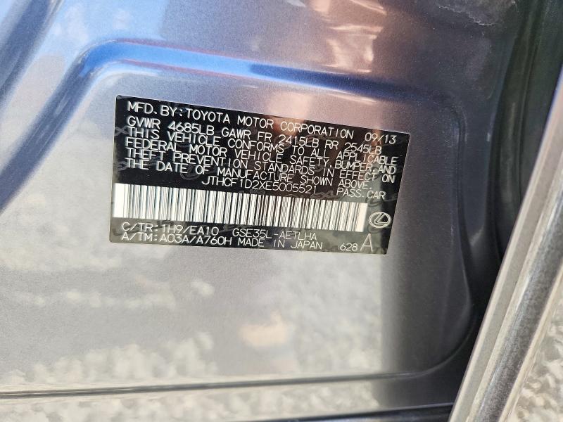 Aukcja sprzedaży 2014 Lexus Is, vin: JTHCF1D2XE5005521, numer aukcji: 54612536