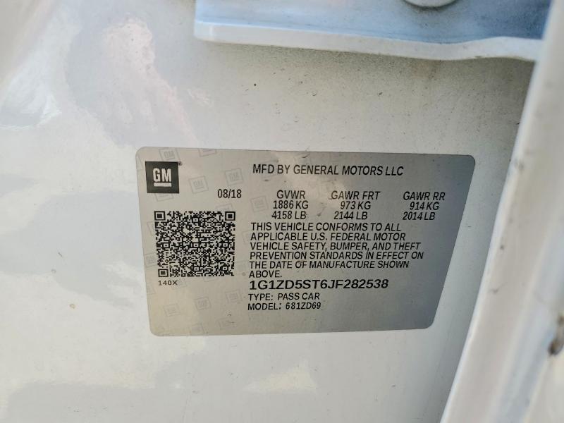 Aukcja sprzedaży 2018 Chevrolet Malibu, vin: 1G1ZD5ST6JF282538, numer aukcji: 54405566