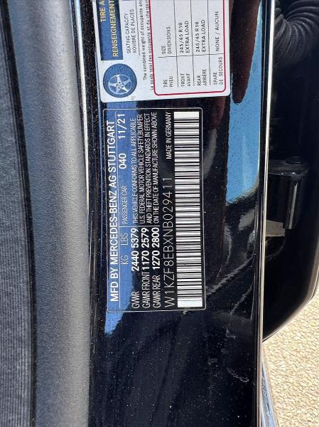 Продаж на аукціоні авто 2022 Mercedes-benz E, vin: W1KZF8EBXNB029411, номер лоту: 52910626