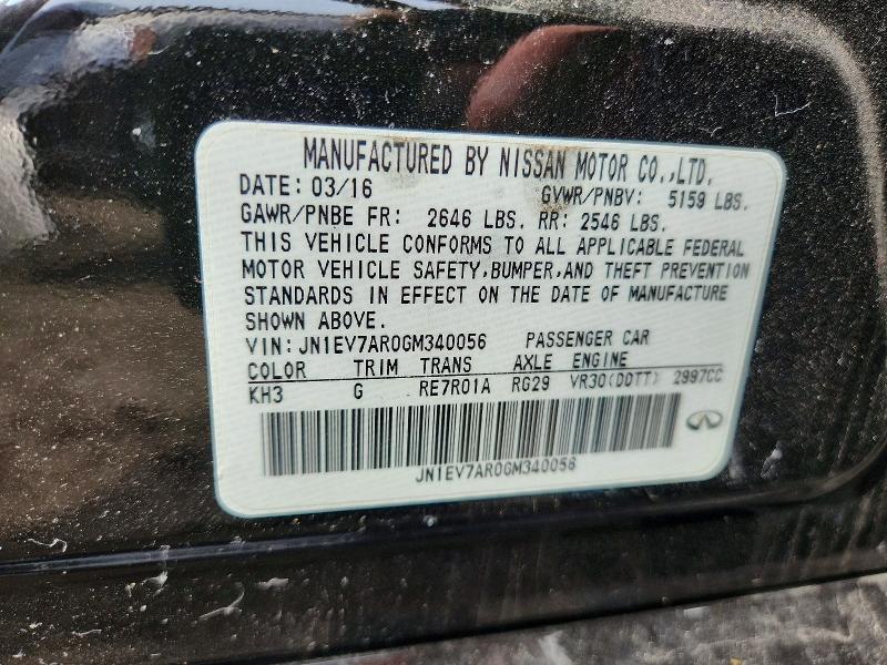 Продажа на аукционе авто 2016 Infiniti Q50, vin: JN1EV7AR0GM340056, номер лота: 53922766