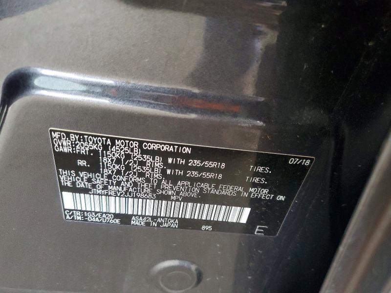 Продажа на аукционе авто 2018 Toyota Rav4, vin: JTMYFREV2JJ198683, номер лота: 52031926