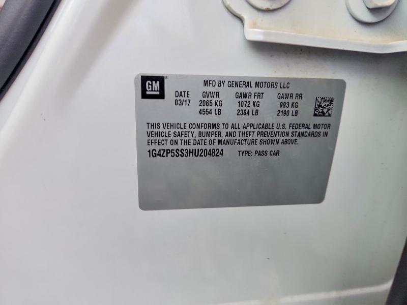 53229056 :رقم المزاد ، 1G4ZP5SS3HU204824 vin ، 2017 Buick Lacrosse مزاد بيع
