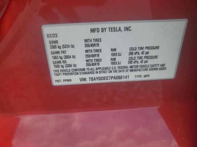 Продаж на аукціоні авто 2023 Tesla Model Y, vin: 7SAYGDEE7PA068141, номер лоту: 52543576