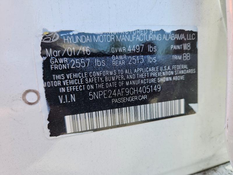 Aukcja sprzedaży 2016 Hyundai Sonata, vin: 5NPE24AF9GH405149, numer aukcji: 53635756