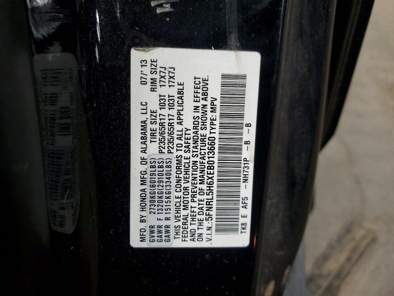 Aukcja sprzedaży 2014 Honda Odyssey, vin: 5FNRL5H6XEB013660, numer aukcji: 52406186