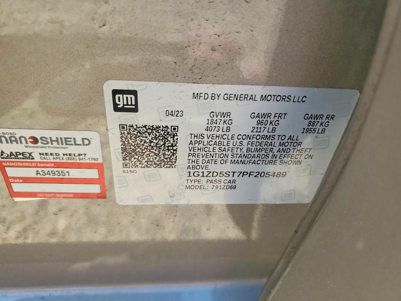 55456266 :رقم المزاد ، 1G1ZD5ST7PF205489 vin ، 2023 Chevrolet Malibu مزاد بيع